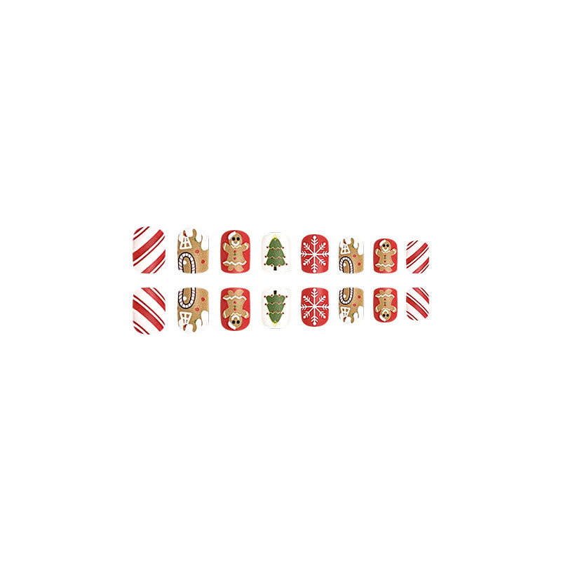 Wholesale Christmas Red Frosted Plastic Nail Enhancements